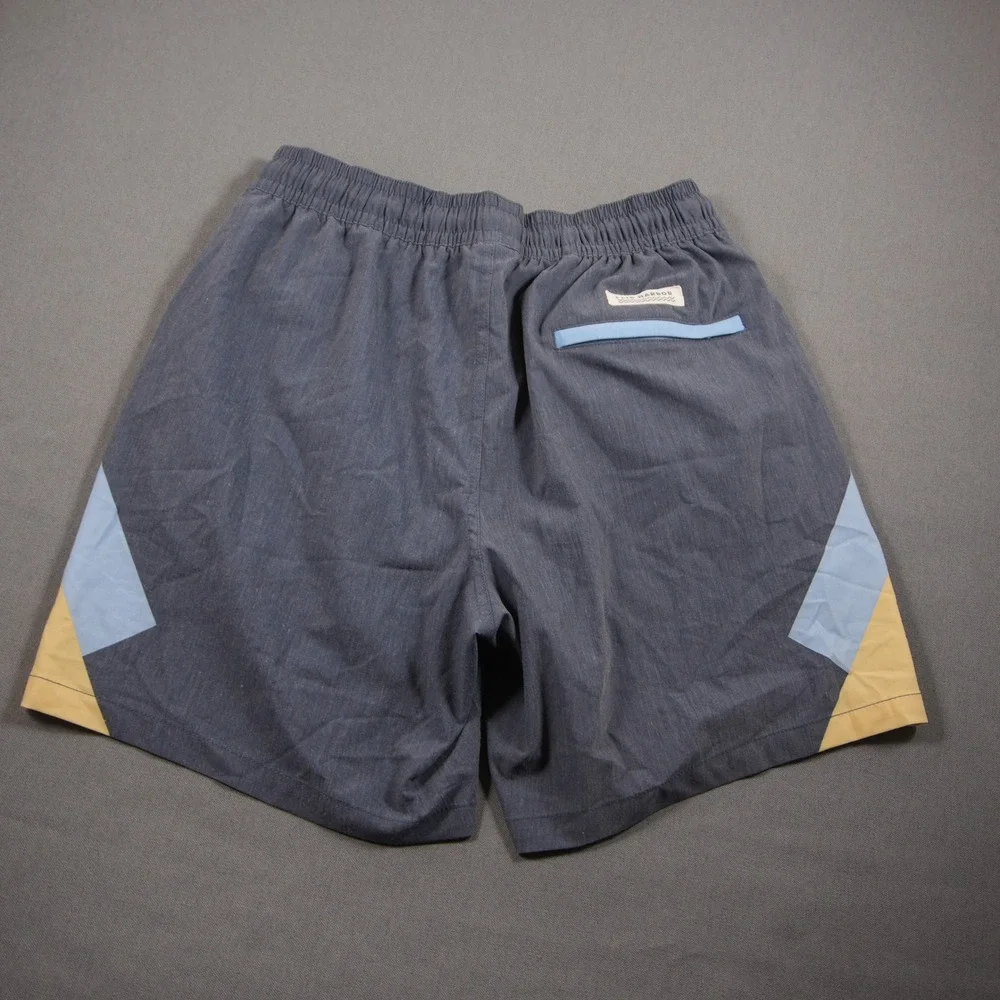 Fair Harbor Recycled Colorblock Stretch Men Swim Trunks M Retro Coastal Surf